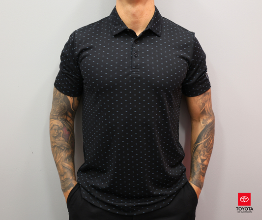 Travis Mathew Toyota Black Performance Golf Polo