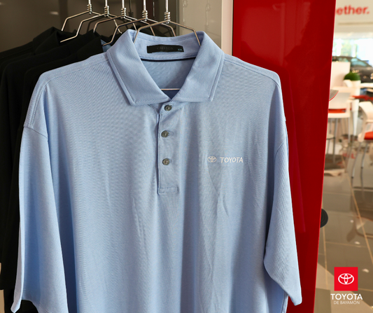 Greyson Wolf Baby Blue Men's Polo Gulf Toyota